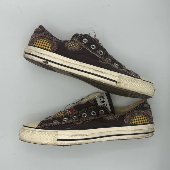 Converse Patchwork All Star Vintage Rare Low brown shoes - Picture 2 of 4